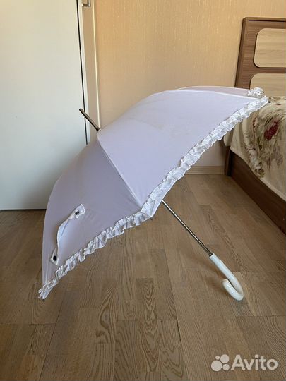 Зонт трость белый свадебный