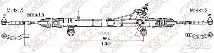 Рейка рулевая fortuner/hilux 13- LHD ST-44200-0