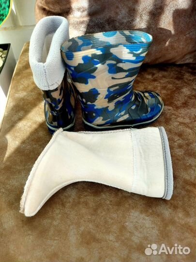 Резиновые сапоги с утеплителем