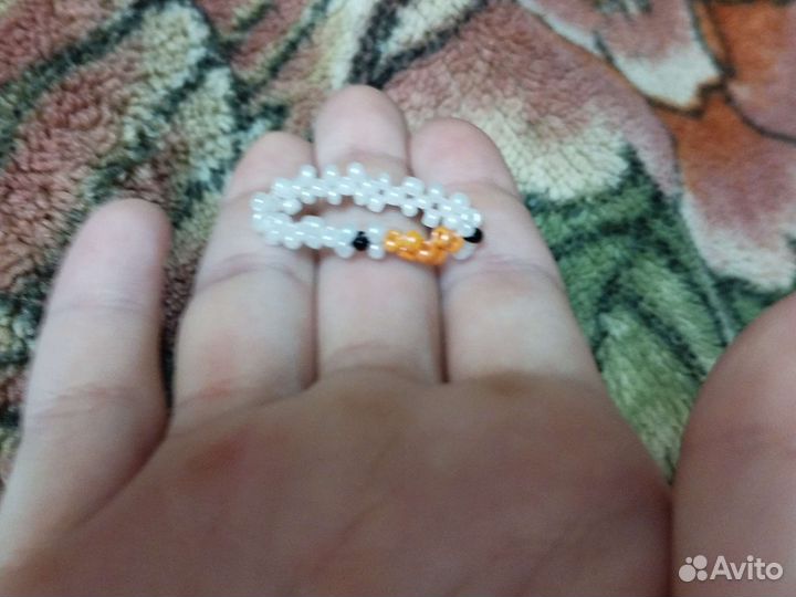 Колечко утя из бисера