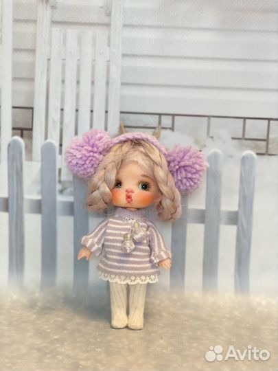 Бжд, Шарнирная куколка 13 см, ооак