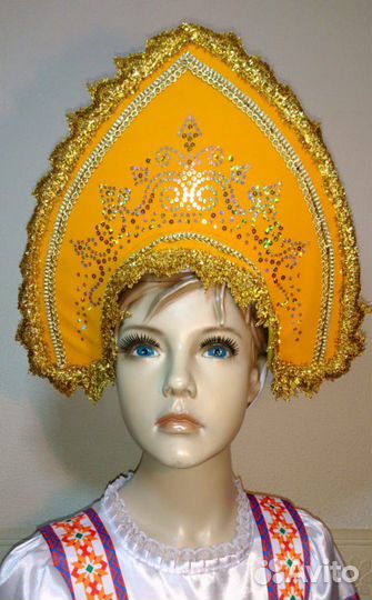 Кокошник жёлтый большой