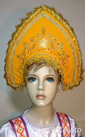 Кокошник жёлтый большой