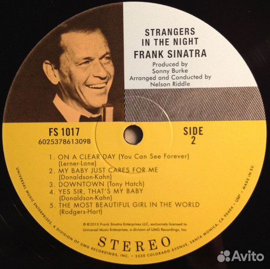 Виниловая пластинка Frank Sinatra, Strangers In Th