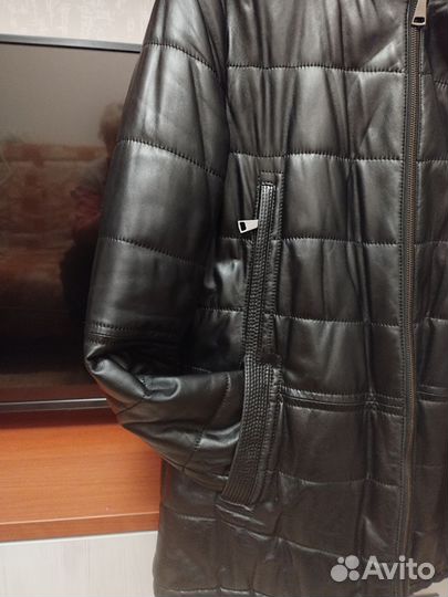 Кожаная куртка мужская 52 54