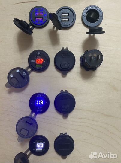 USB розетка, прикуриватель, вольтметр, 3в1