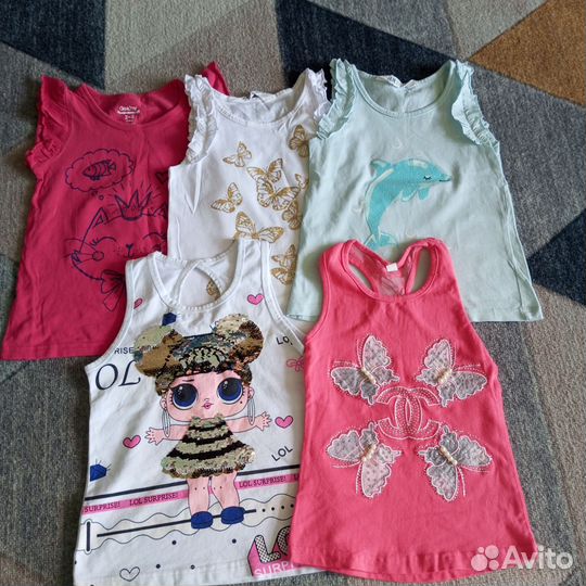 Одежда летняя на девочку пакетом, 98