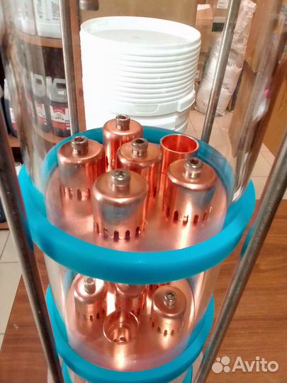 Колпачковая колонна (флейта) медь, стекло, 4 дюйма