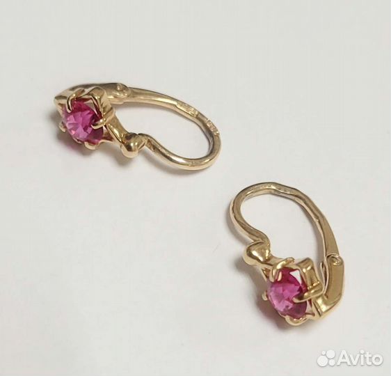 Серьги Золото Советской 585пробы