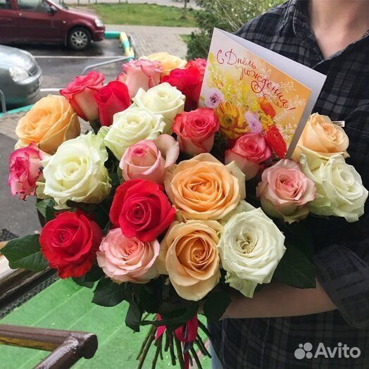 Розы яркий и сочный Микс