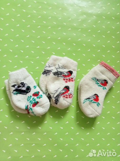 Новые вязаные шерстяные носочки