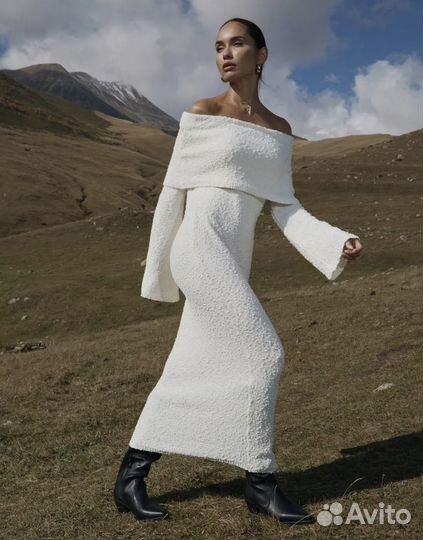 Платье вязанное 46