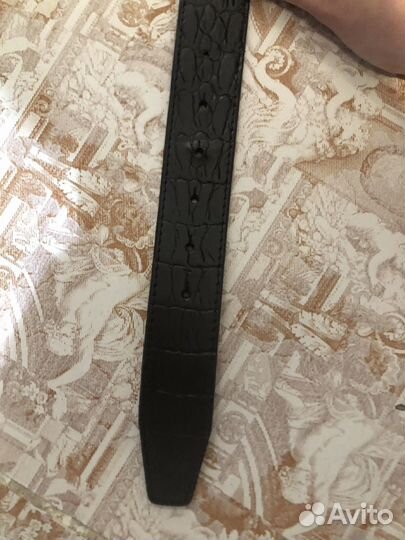 Кожаный ремень черный