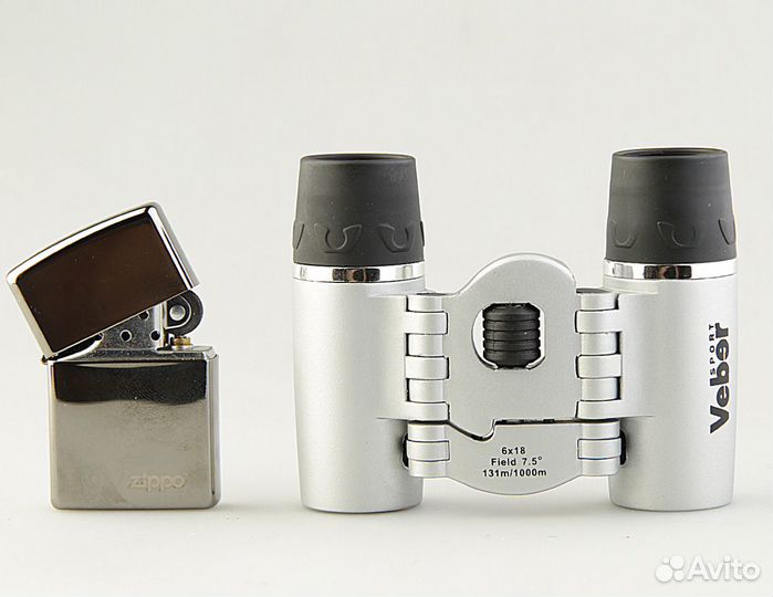 Бинокль бн 6x18 серебр. Veber Sport