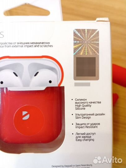 Силиконовый чехол для Apple AirPods 1/2, Deppa