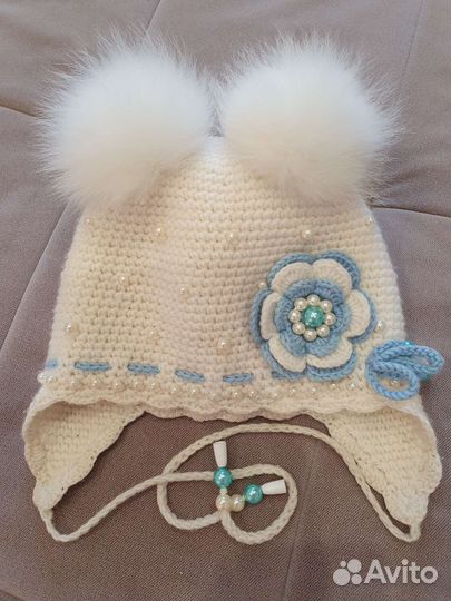 Шапка,ручная работа.Зима.на 3-4 года