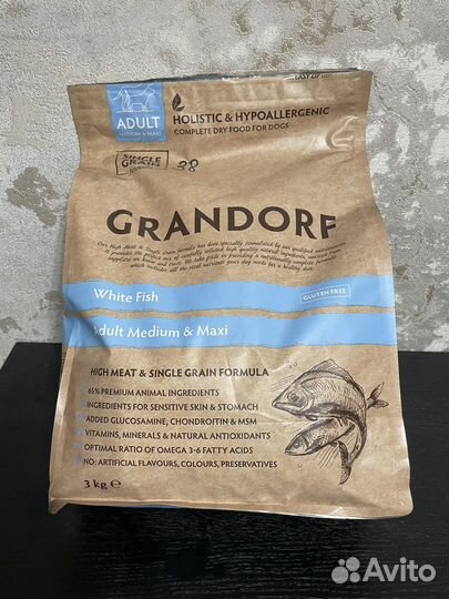 Grandorf white fish корм для собак