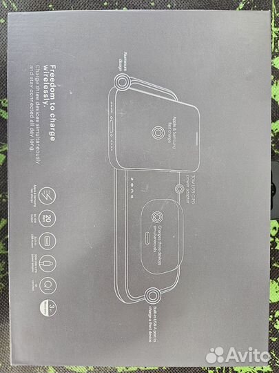 Беспроводное зарядное устройство zens aluminium