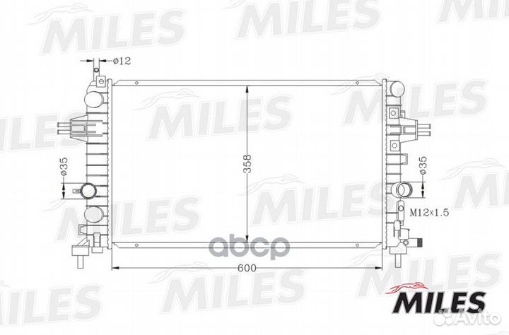 Радиатор opel astra H 1.6/1.8 04- acrm031 Miles