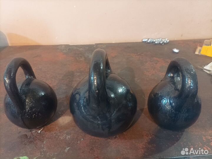 Чугунные гири 32 кг.,16 кг