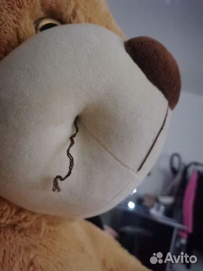 Большой плюшевый медведь метровый