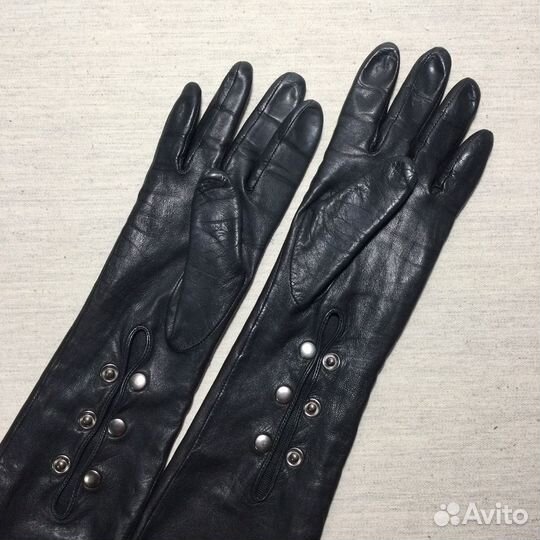 Длинные Кожаные Перчатки р.7,5
