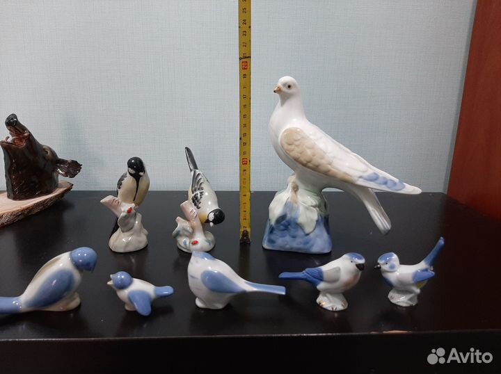 Птичка голубь и др. статуэтка фарфор СССР