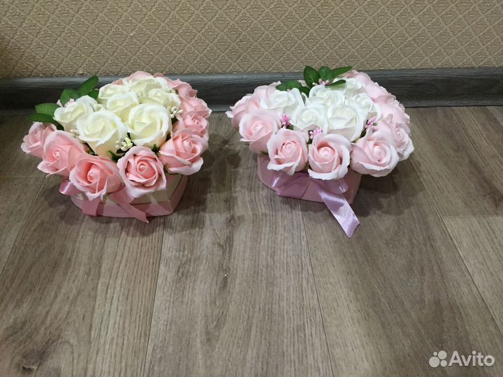 Букеты из мыльных роз на 14 февраля