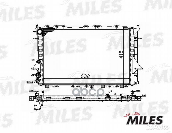 Радиатор (мех. сборка) audi A100 / A6 1.8-2.3/2