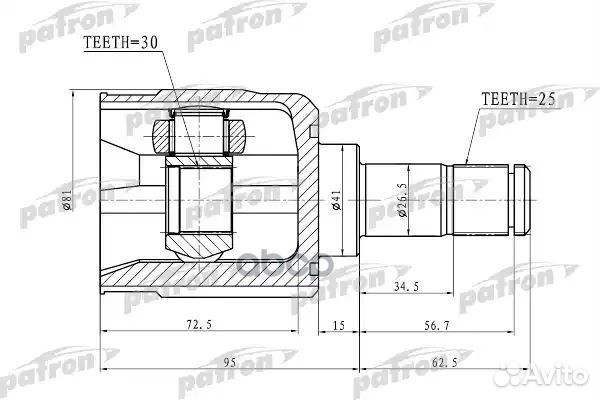 ШРУС внутренний 25X41X30 mitsubishi lancer/mirage