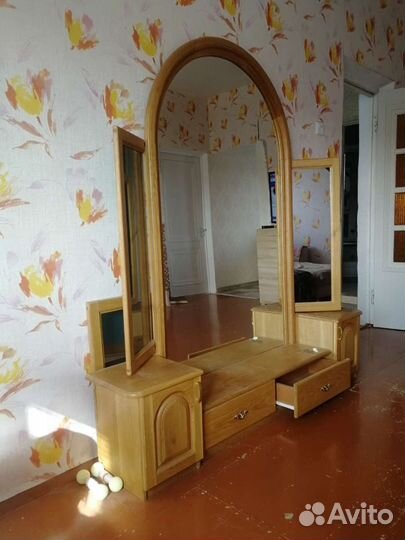 Зеркало трельяж натуральное дерево