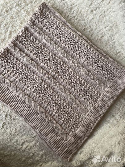 Вязанный плед детский ручной работы