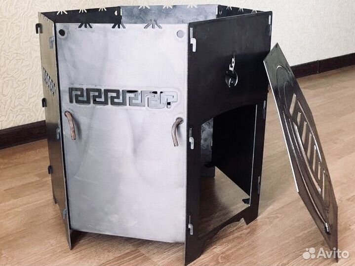 Печь мангал под казан