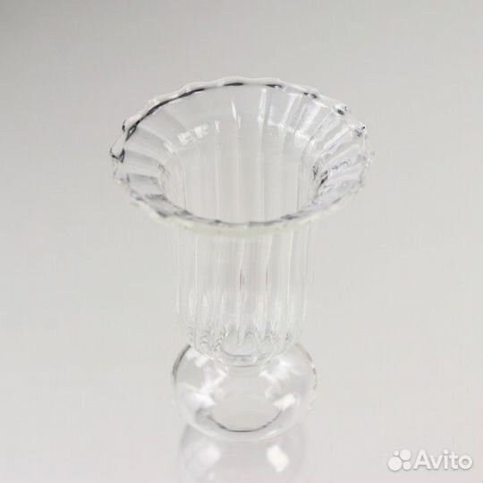 Стеклянный подсвечник на 1 свечу 'Гаронн', прозрачный, 18x7.5x7.5 см