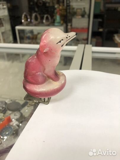 Елочная Игрушка. Прищепка. Лиса.Сказка Стекло СССР