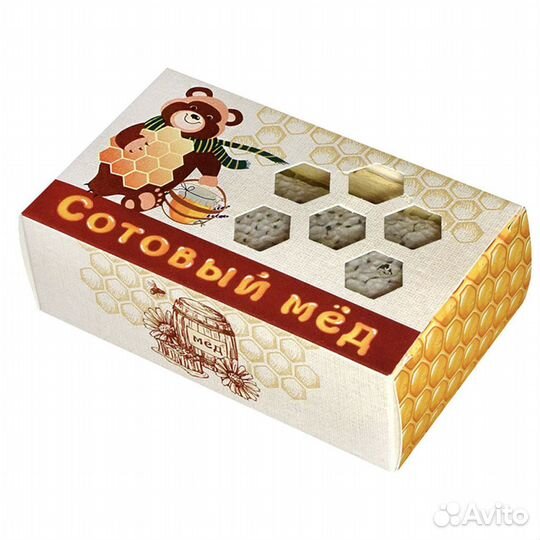 Коробка для сотового меда Мишка (10шт)