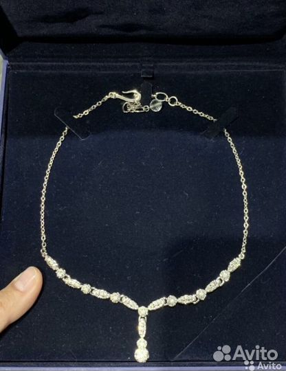 Swarovski колье комплект оригинал серьги цепочка