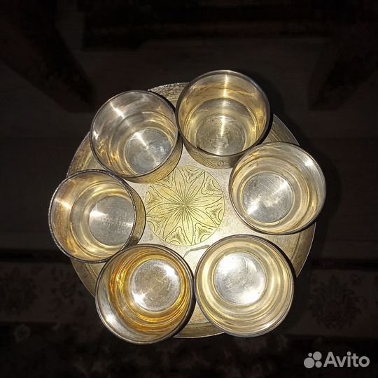 Набор рюмок мельхиор СССР