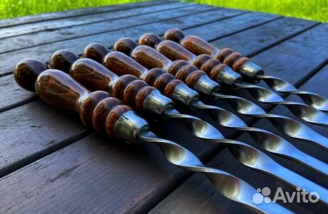 Шампура нержавейки с деревянной ручкой