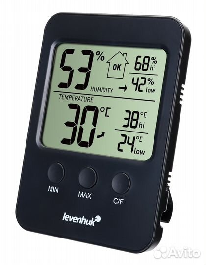 Термогигрометр Levenhuk Wezzer base L30, черный