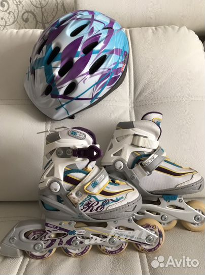 Роликовые коньки детские с защитой