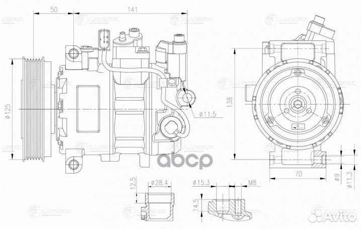 Компрессор кондиц. для а/м Audi A4 (B7) (04) /A