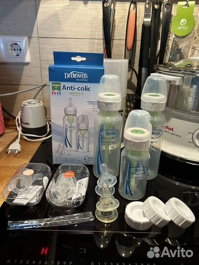 Набор бутылочек Dr.Browns с сосками и крышками