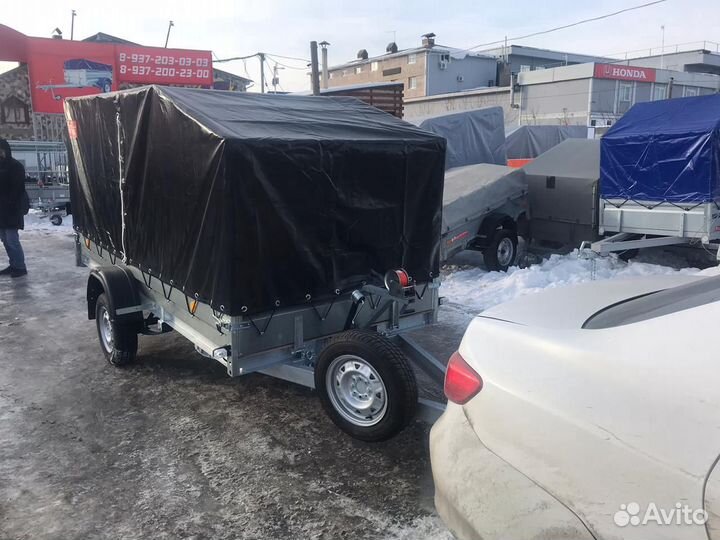 Прицеп Трейлер 3.5х1.5 Тент с каркасом Аэро