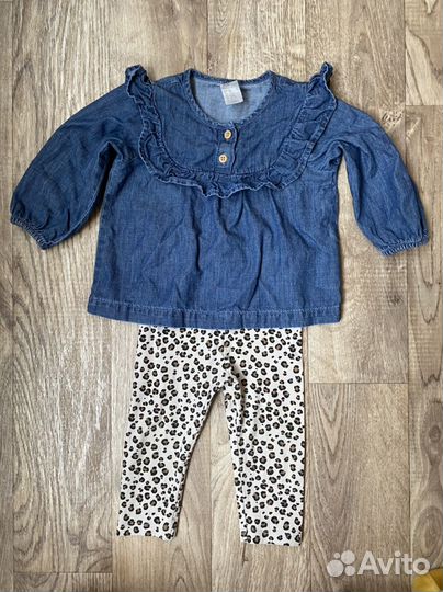 Брендовые вещи на девочку пакетом 68-74 на осень