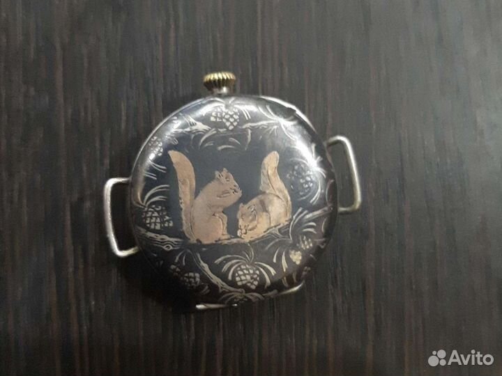 Серебряные карманные часы