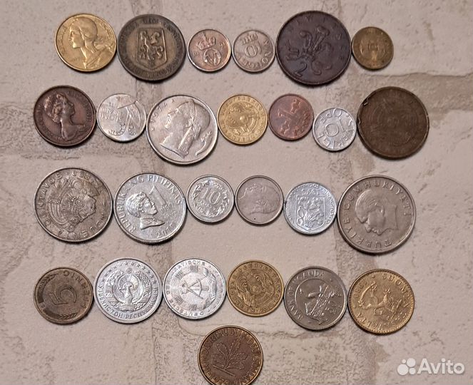 Лот 100 Монет Весь Мир, 5 континентов Без Повторов