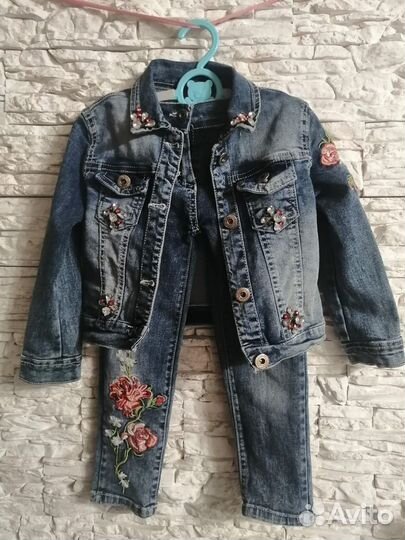 Джинсовый костюм Турция 104 размер