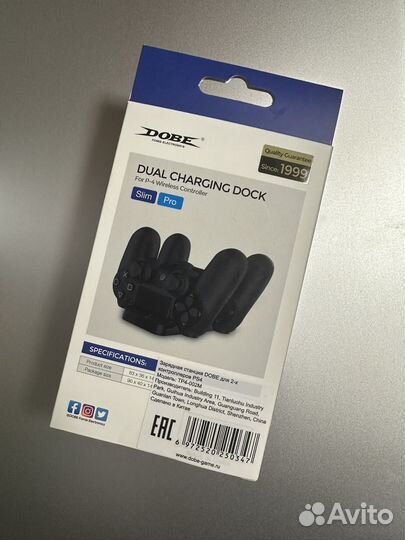 Зарядная станция ps4 для джостика/контролера dobe