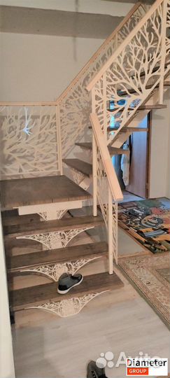 Сварка П образной лестницы в скандинавском стиле